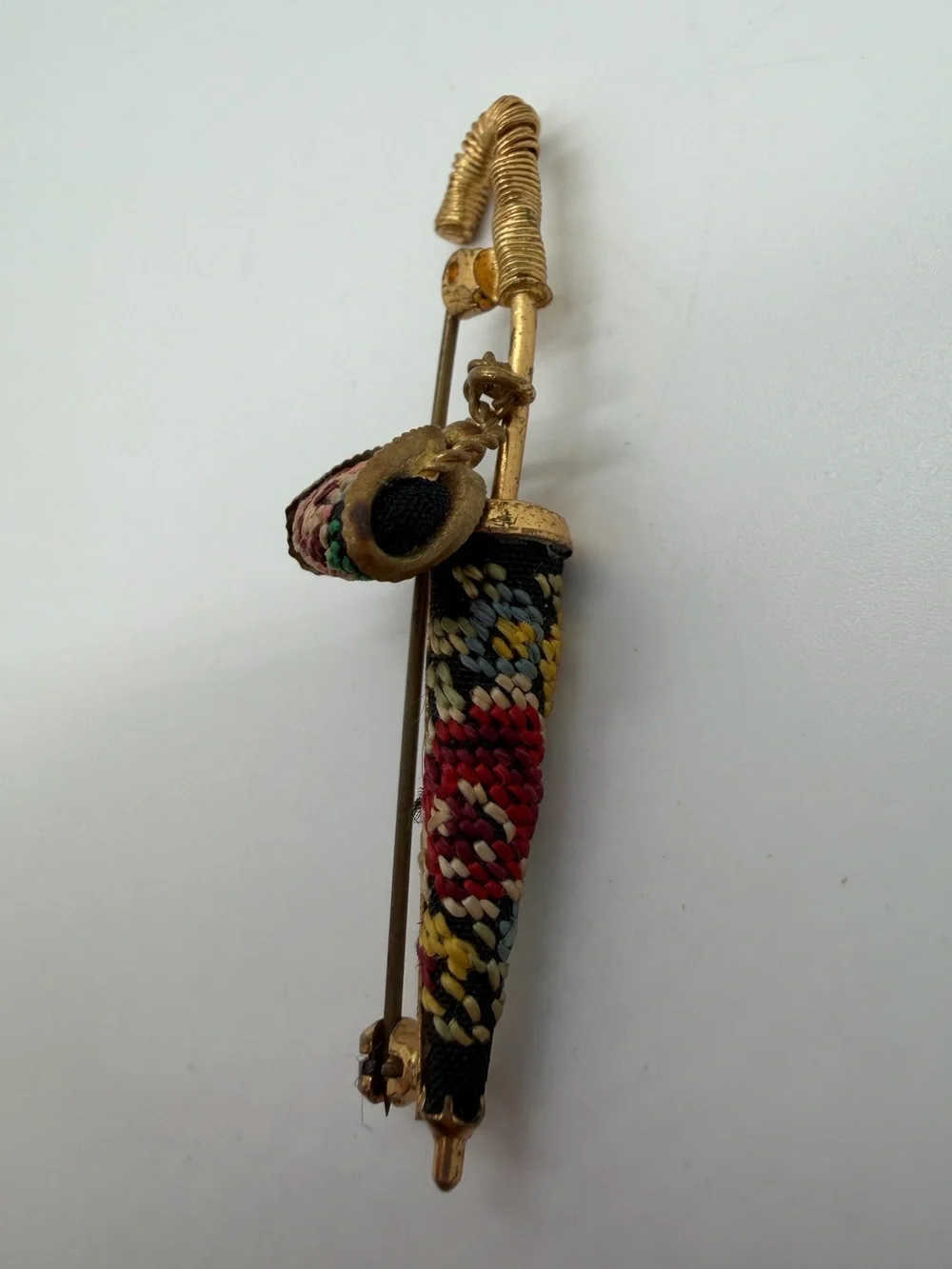 Vintage West Germany woven umbrella brooch